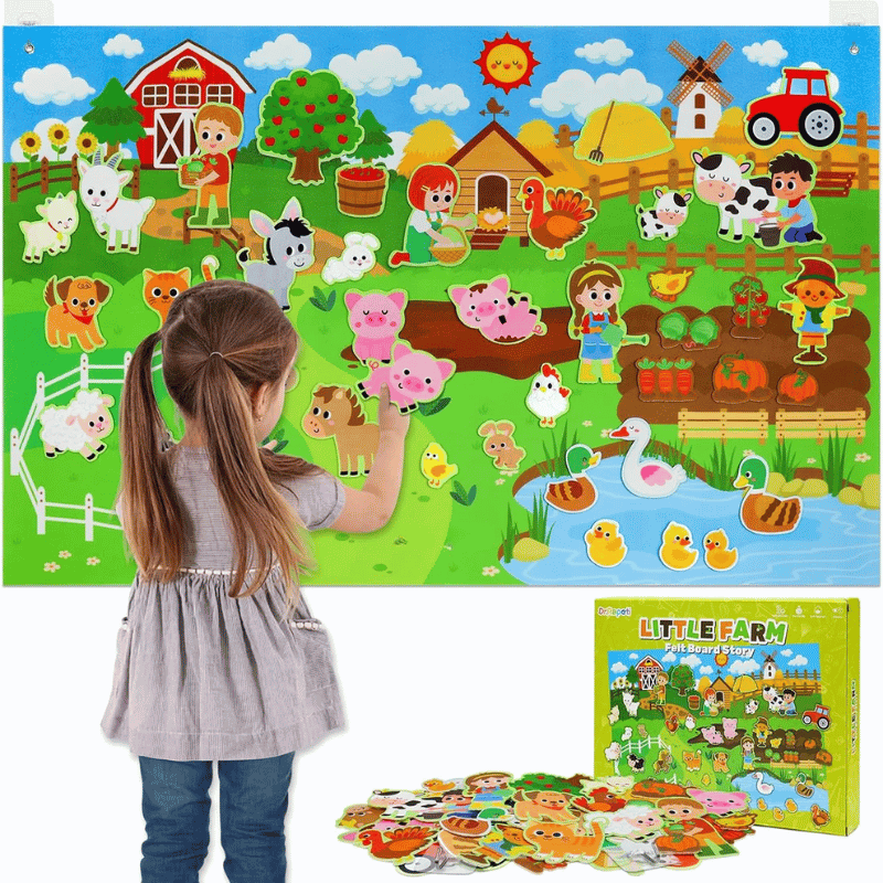 Swivy™ Montessori Filz Bauernhof Spieltafel